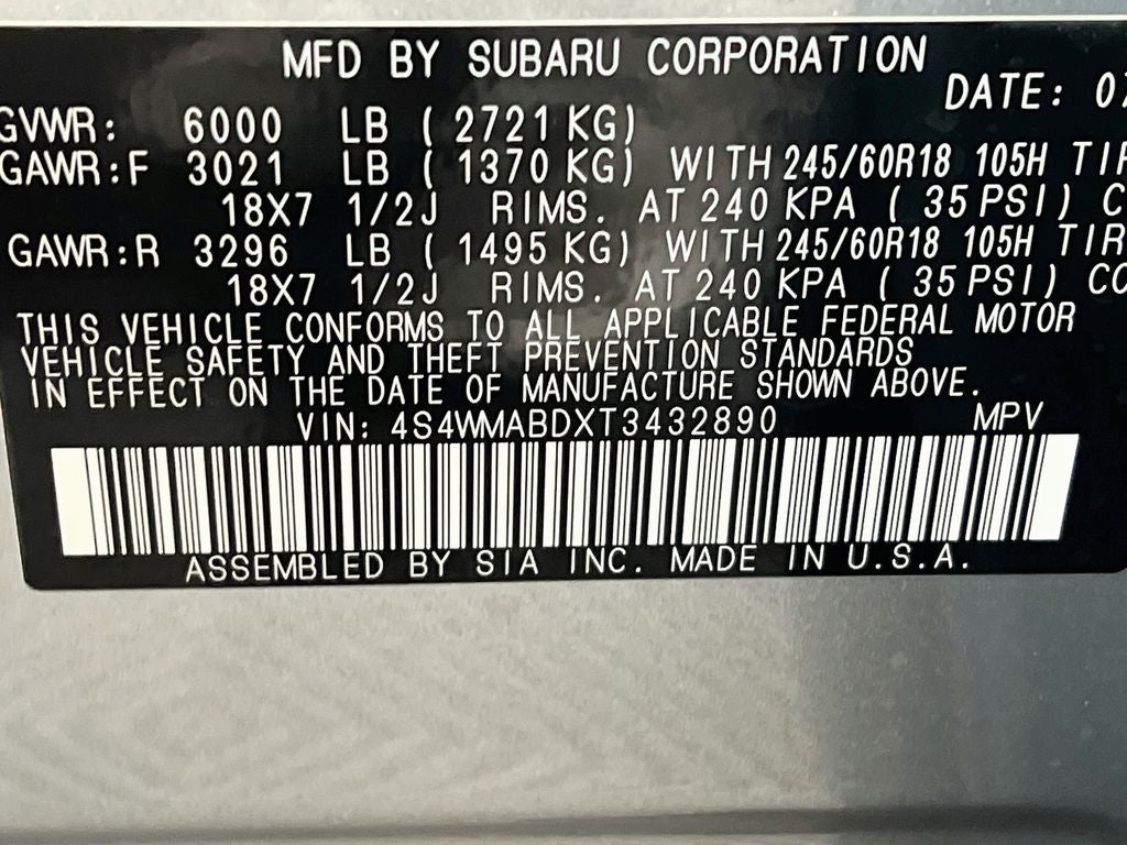 2026 Subaru ASCENT Premium 7-Passenger