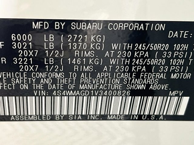 2027 Subaru ASCENT Limited 7-Passenger