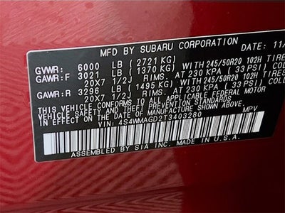 2026 Subaru ASCENT Limited 7-Passenger