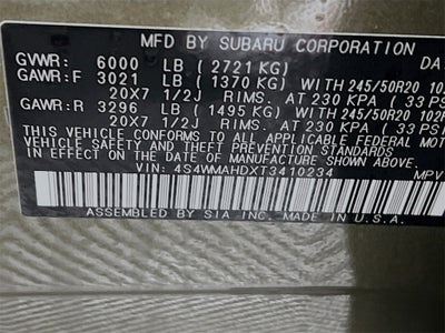 2026 Subaru ASCENT Limited Bronze Edition 7-Passenger