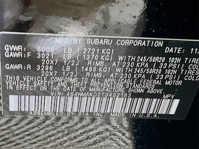 2026 Subaru ASCENT Touring 7-Passenger