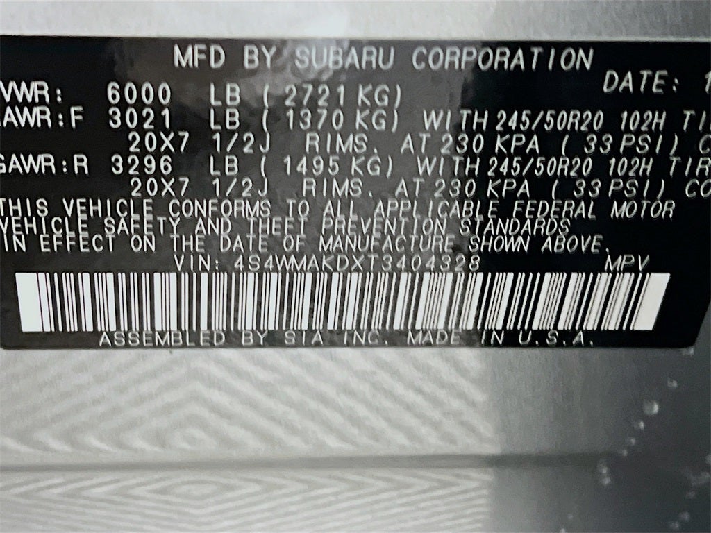 2026 Subaru ASCENT Touring 7-Passenger