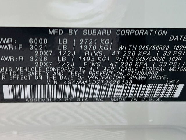 2026 Subaru ASCENT Onyx Edition Touring 7-Passenger