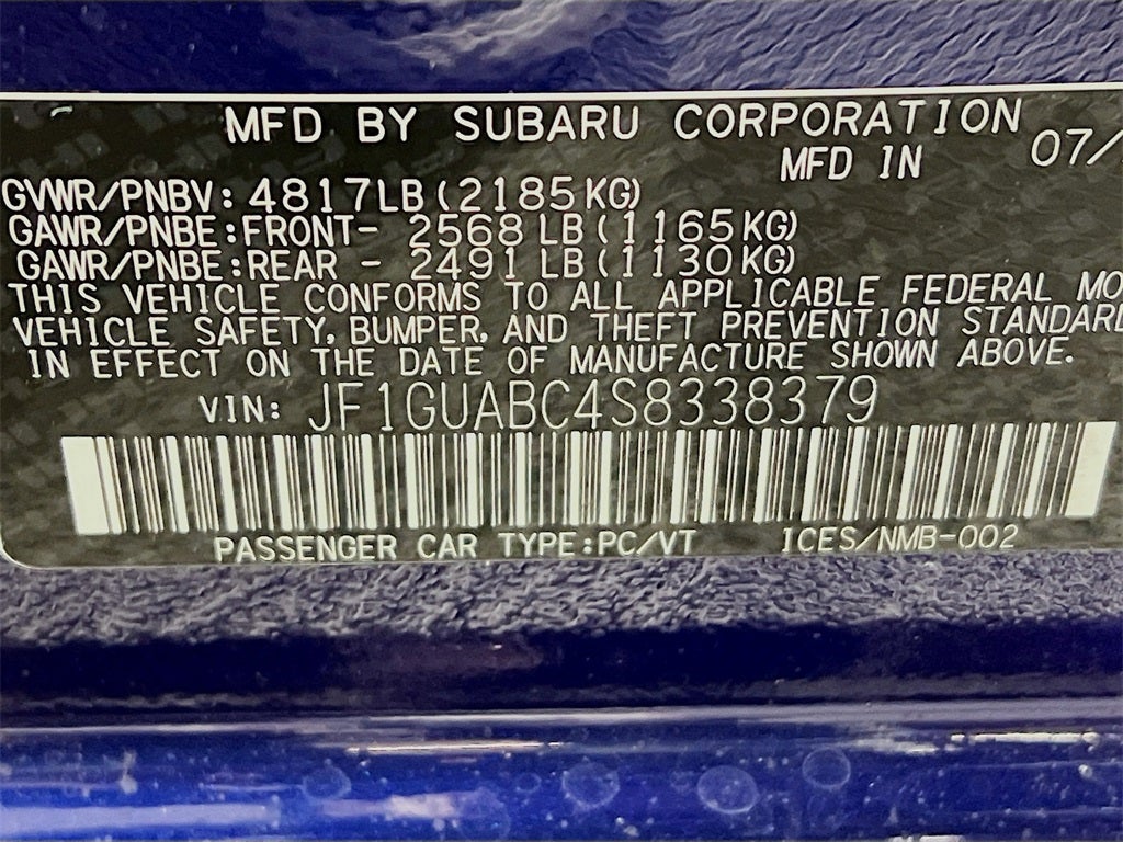 2025 Subaru IMPREZA Base
