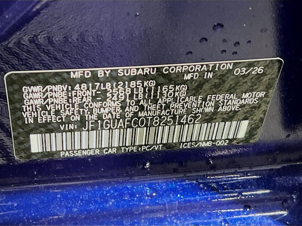 2026 Subaru IMPREZA Sport