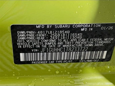 2026 Subaru IMPREZA RS