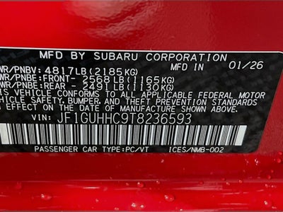 2026 Subaru IMPREZA RS