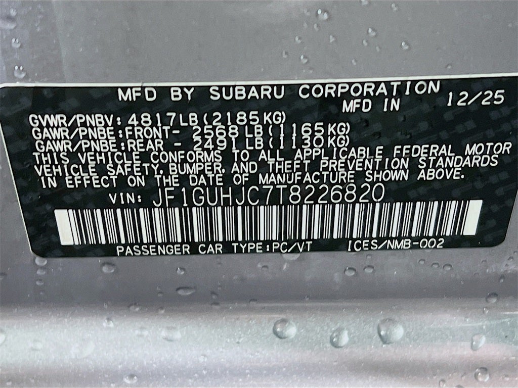 2026 Subaru IMPREZA RS