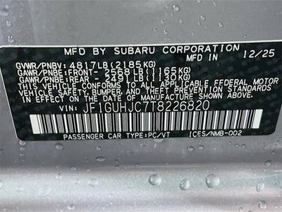 2026 Subaru IMPREZA RS