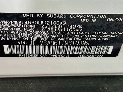 2026 Subaru WRX Premium
