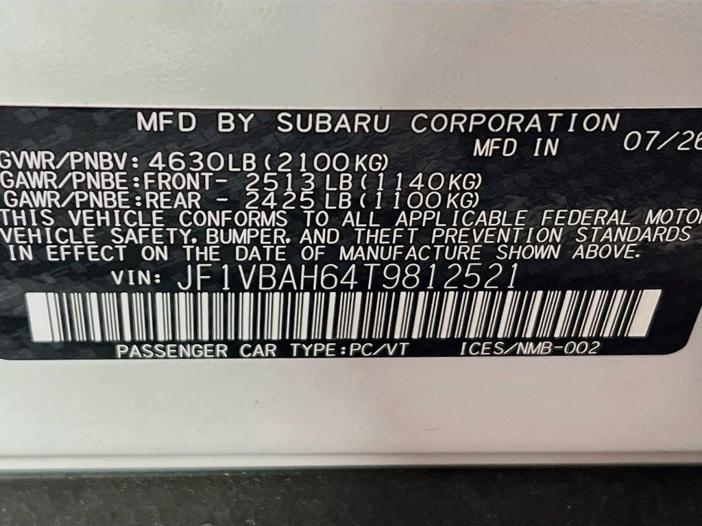 2026 Subaru WRX Base