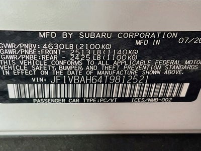 2026 Subaru WRX Base