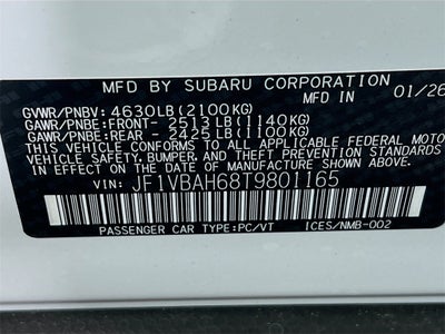 2026 Subaru WRX Premium