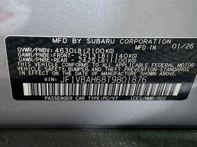 2026 Subaru WRX Premium