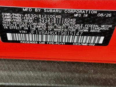 2026 Subaru WRX Premium
