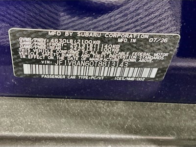 2026 Subaru WRX Limited