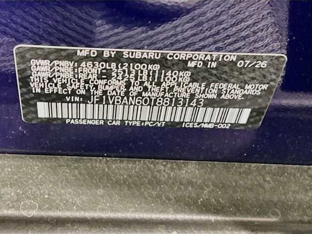 2026 Subaru WRX Limited
