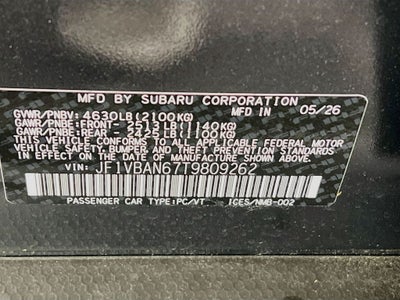 2026 Subaru WRX Limited