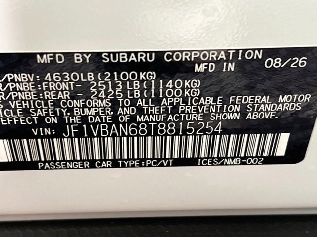 2026 Subaru WRX Limited