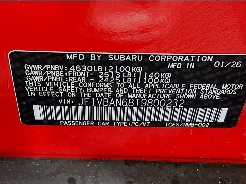 2026 Subaru WRX Limited