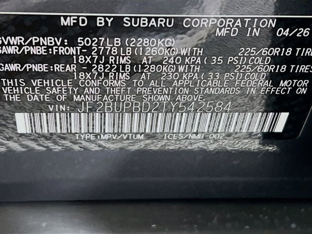 2026 Subaru OUTBACK Premium