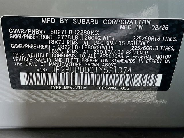 2026 Subaru OUTBACK Limited