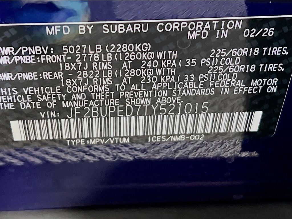 2026 Subaru OUTBACK Touring