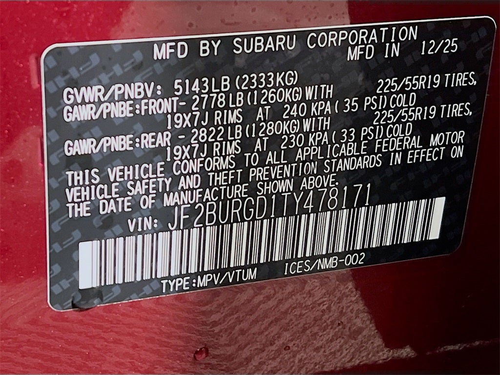 2026 Subaru OUTBACK Limited XT