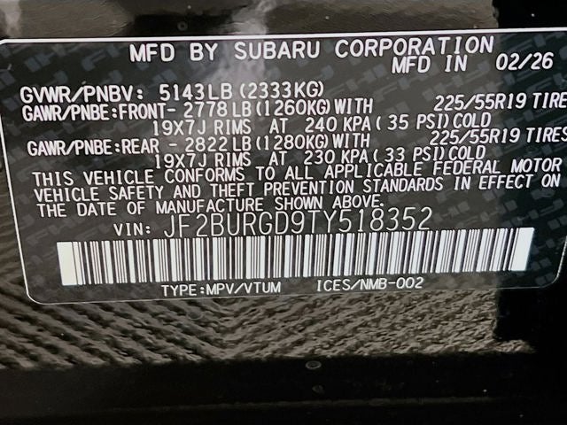 2026 Subaru OUTBACK Limited XT