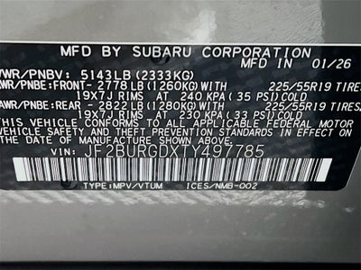 2026 Subaru OUTBACK Limited XT