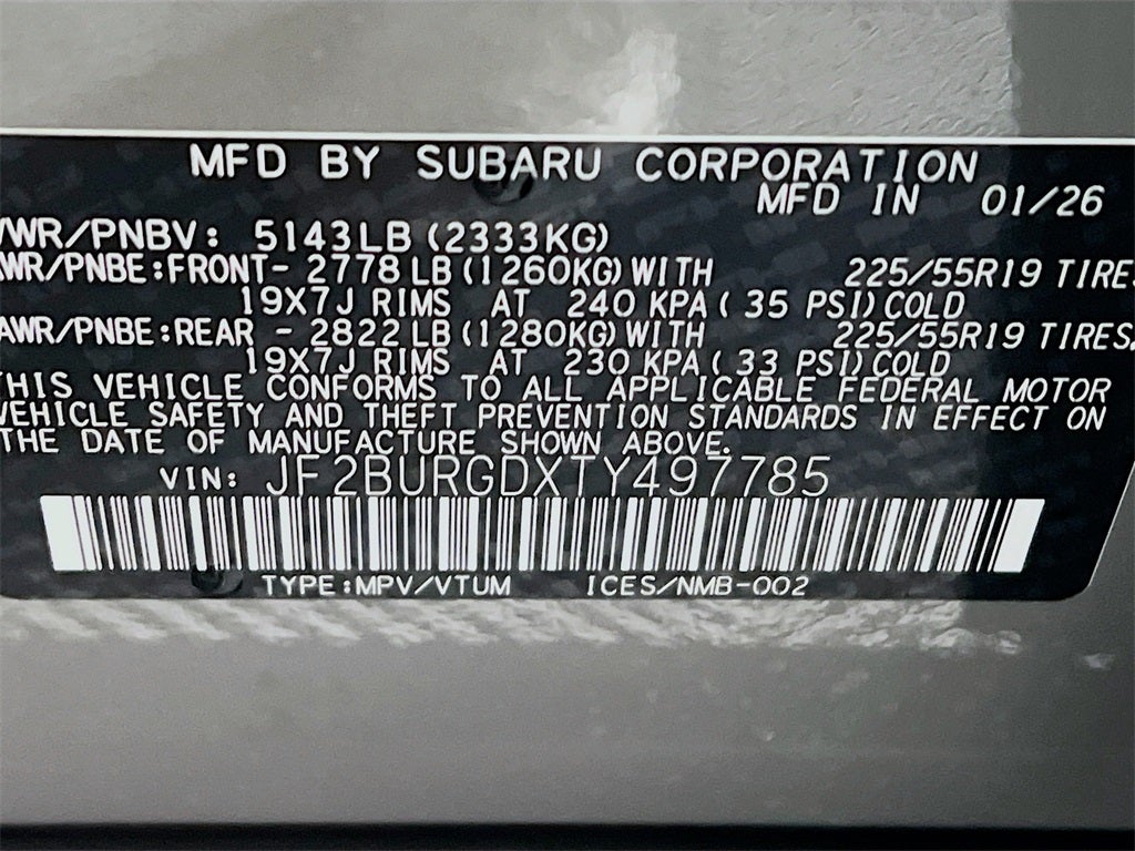 2026 Subaru OUTBACK Limited XT