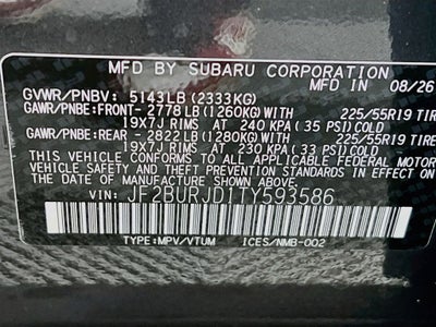 2026 Subaru OUTBACK Touring XT