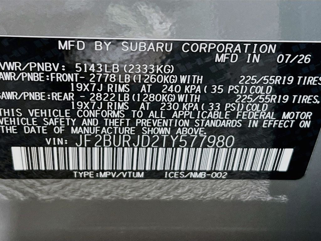2026 Subaru OUTBACK Touring XT