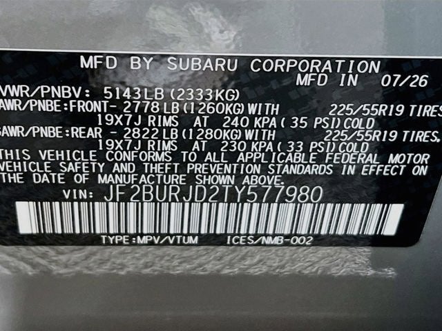 2026 Subaru OUTBACK Touring XT