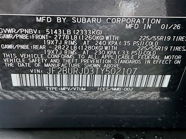 2026 Subaru OUTBACK Touring XT