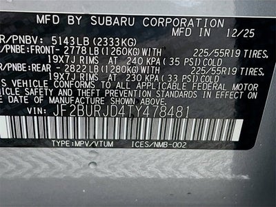 2026 Subaru OUTBACK Touring XT