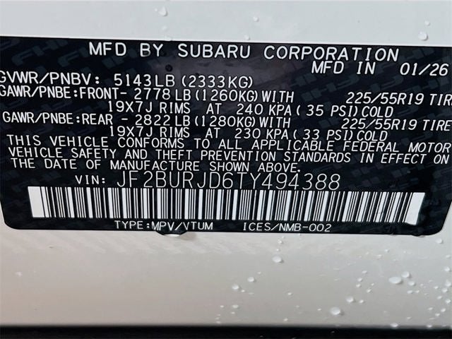 2026 Subaru OUTBACK Touring XT