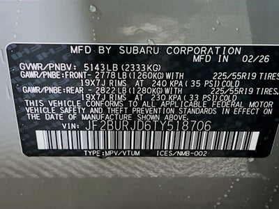 2026 Subaru OUTBACK Touring XT
