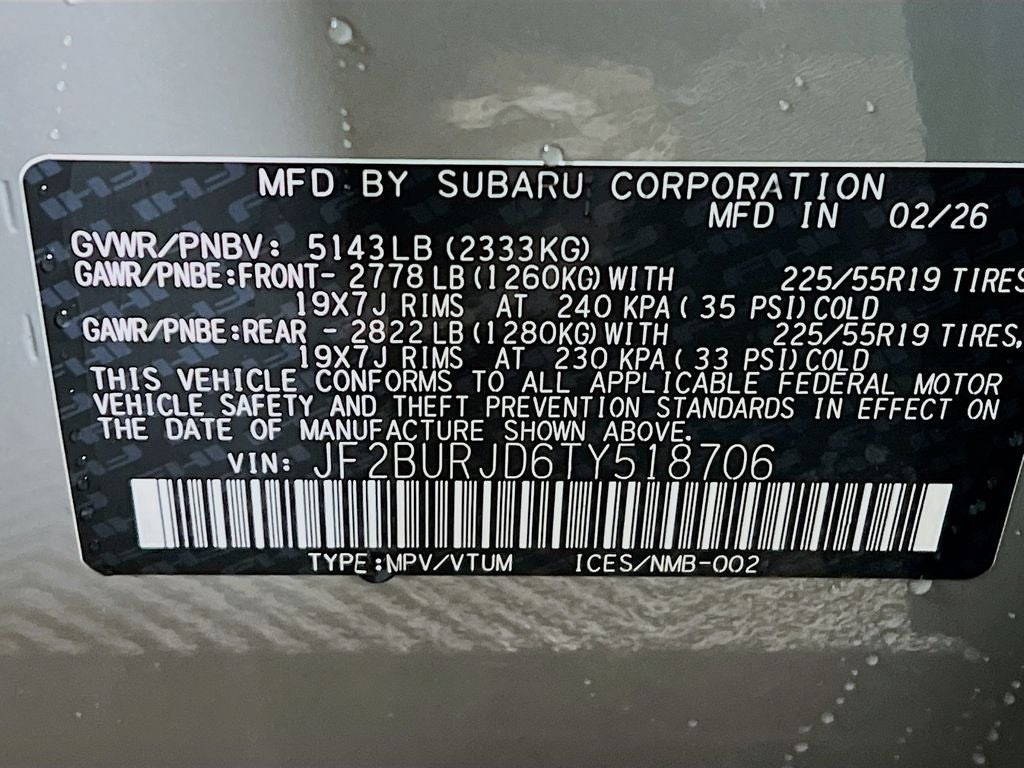 2026 Subaru OUTBACK Touring XT