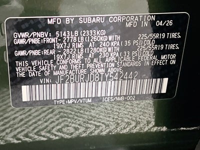 2026 Subaru OUTBACK Touring XT