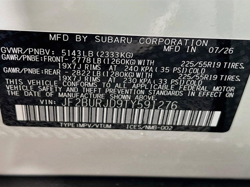 2026 Subaru OUTBACK Touring XT