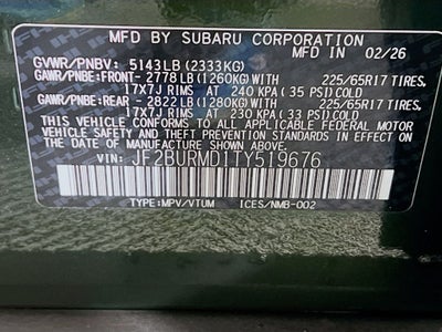 2026 Subaru OUTBACK Wilderness