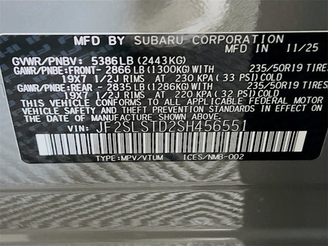 2025 Subaru FORESTER Touring Hybrid