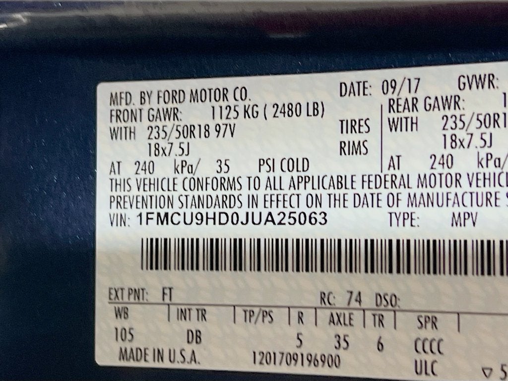 2018 Ford Escape SEL