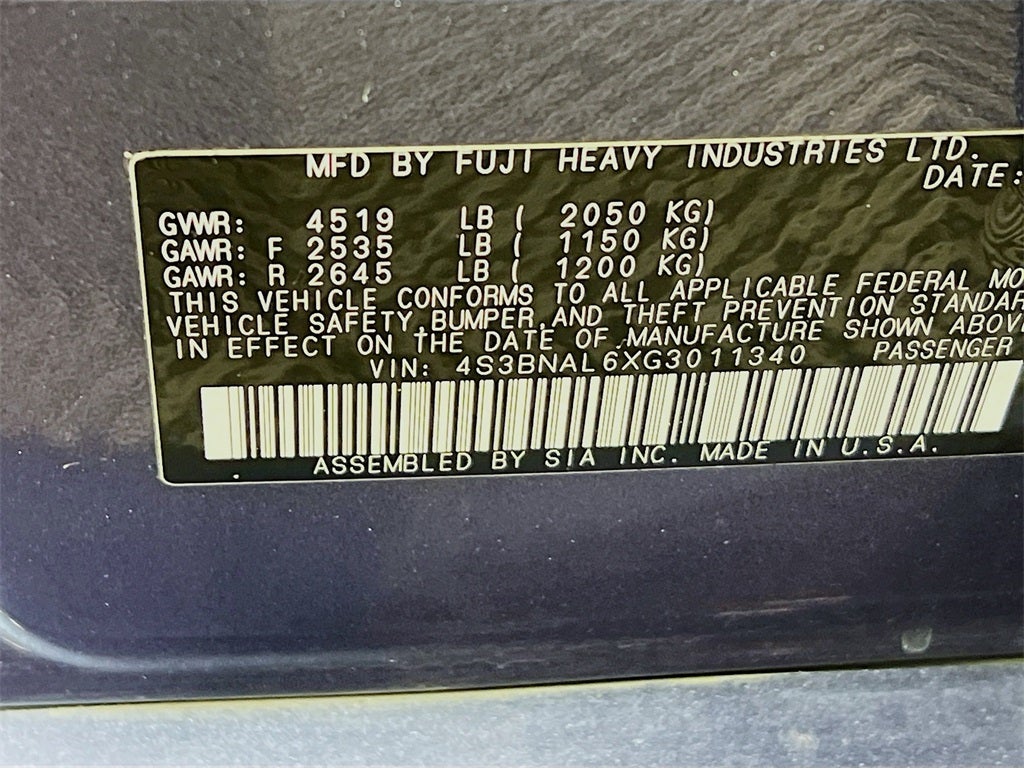 2016 Subaru Legacy 2.5i Limited