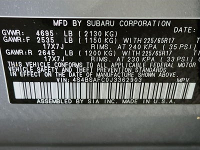 2018 Subaru Outback 2.5i Premium
