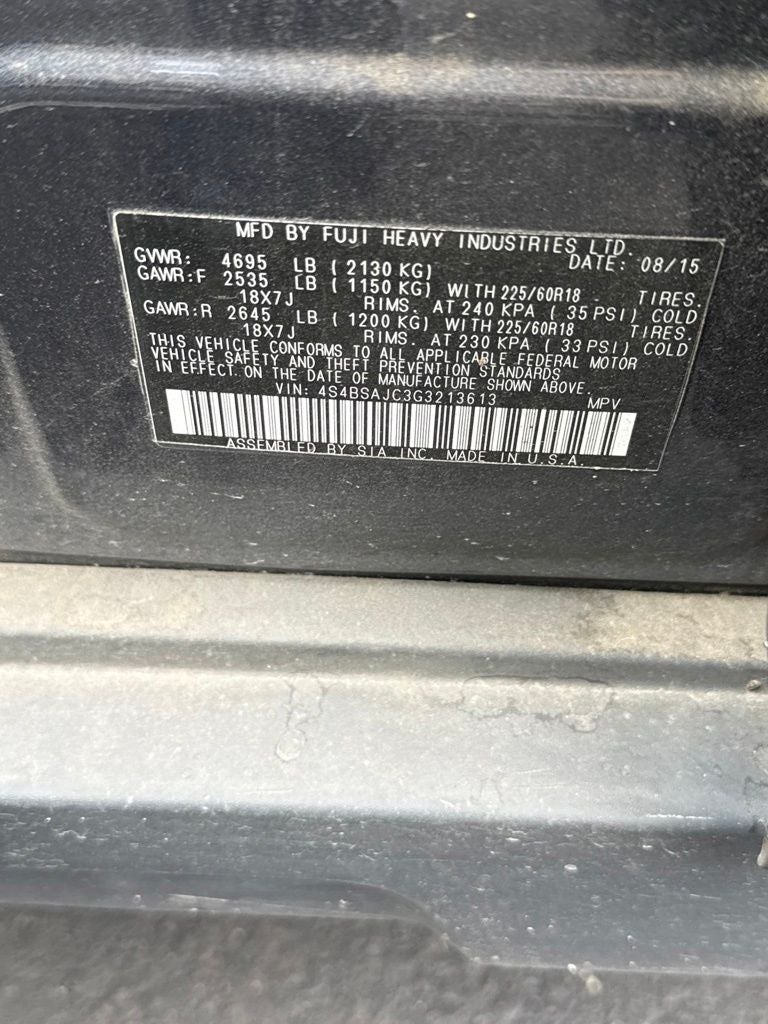 2016 Subaru Outback 2.5i Limited