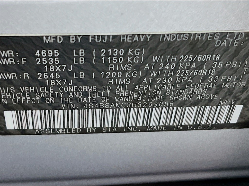 2017 Subaru Outback 2.5i Limited