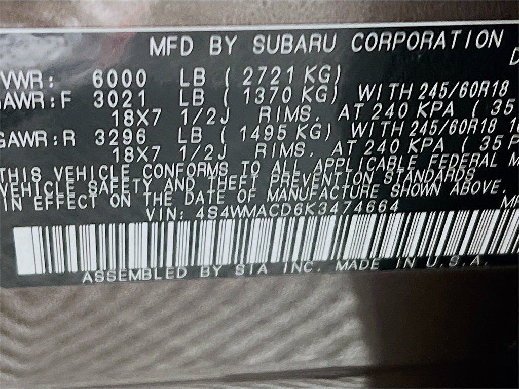 2019 Subaru Ascent Premium