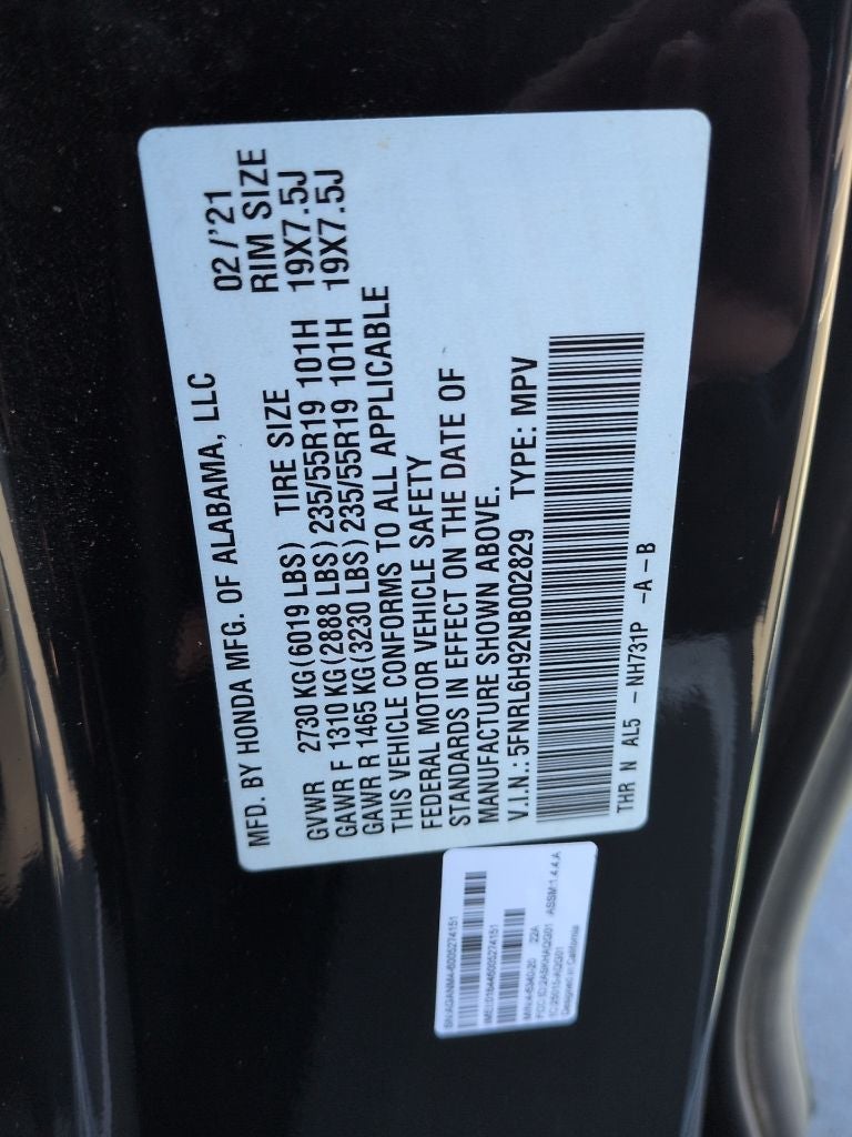 2022 Honda Odyssey Elite